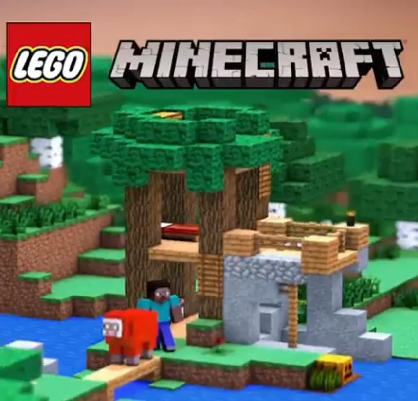 the minecraft logo and lego