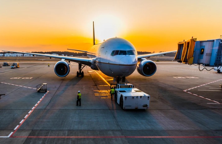 plane on the runway