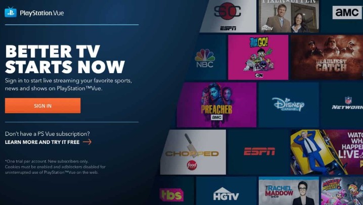 how to change location on playstation vue