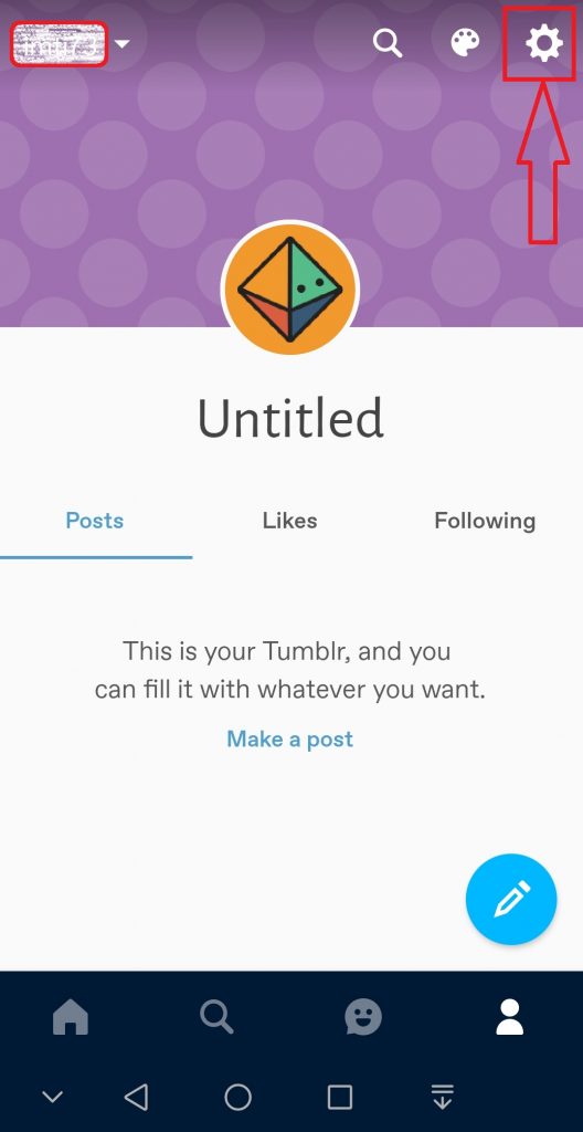 how to sign out of tumblr app