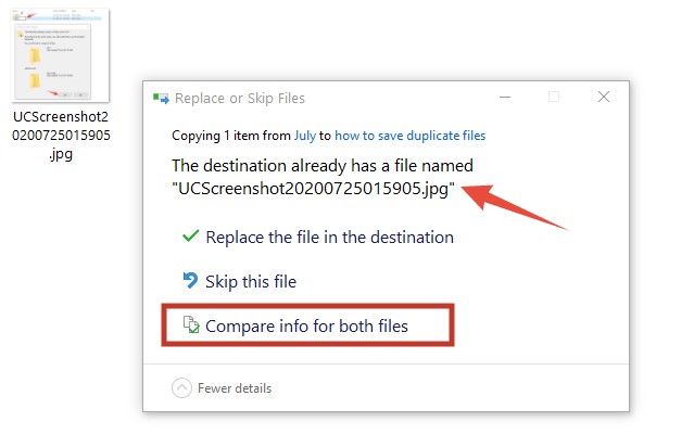 how to save duplicate files
