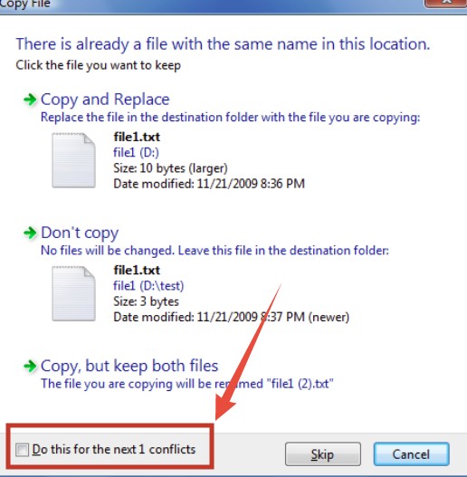 how to save duplicate files