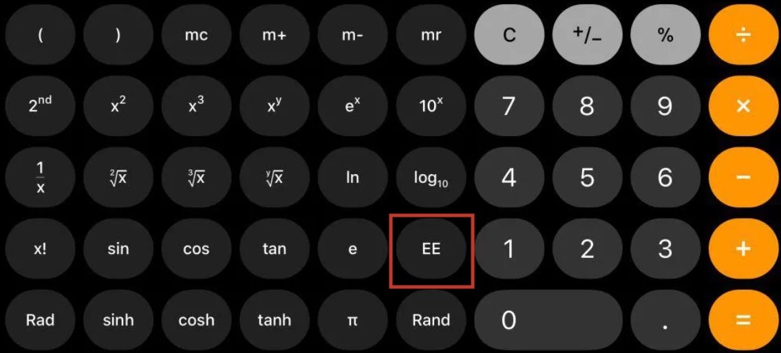 how to do exponents on iphone calculator