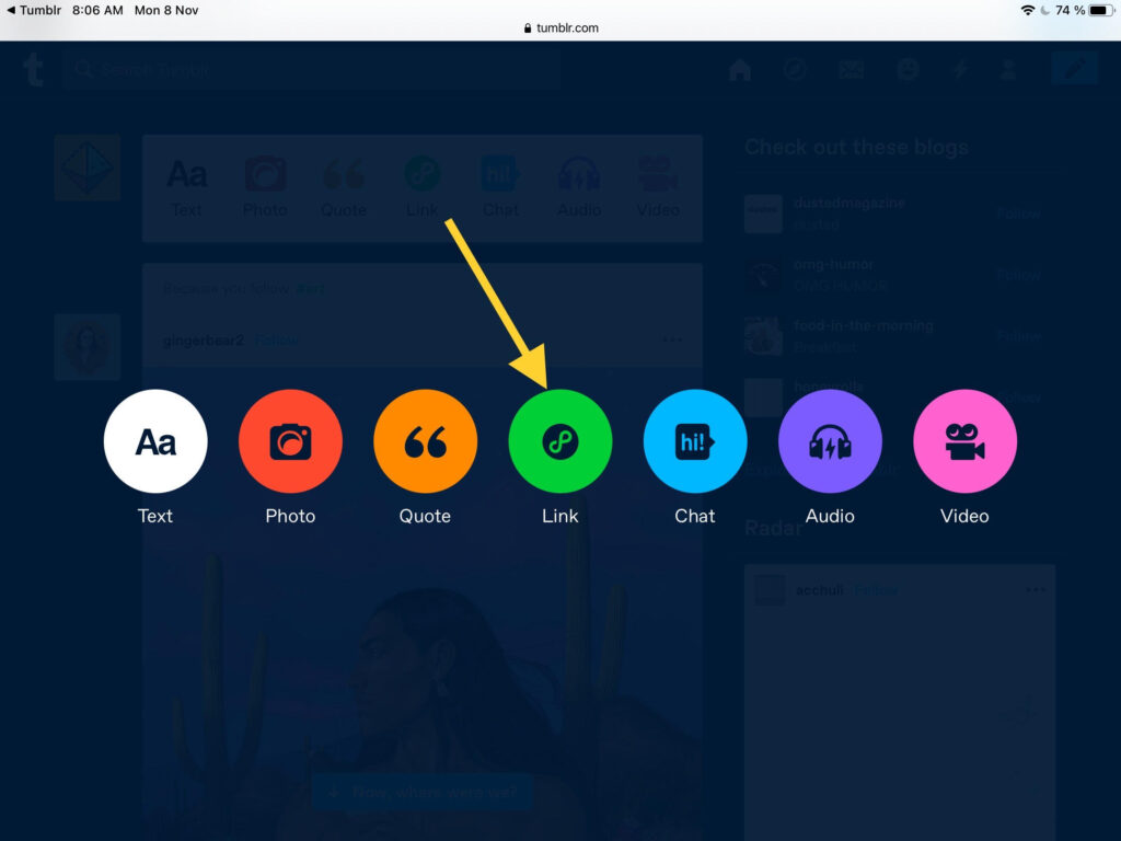 How To Post A Link On Tumblr