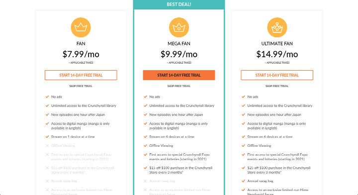 How to change payment method on Crunchyroll 