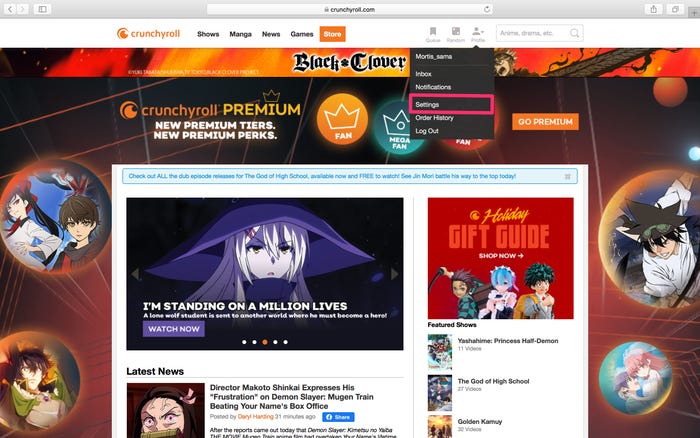 How to change payment method on Crunchyroll 