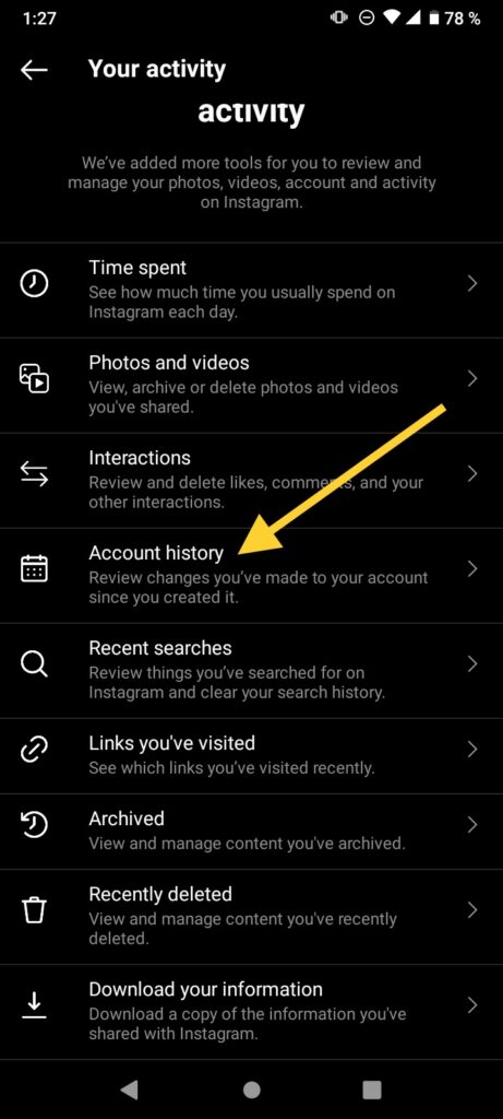 How to see old Instagram bios