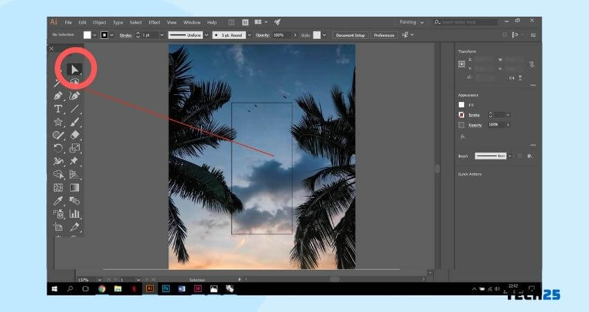 using direct selection tool to change color in adobe illustrator 